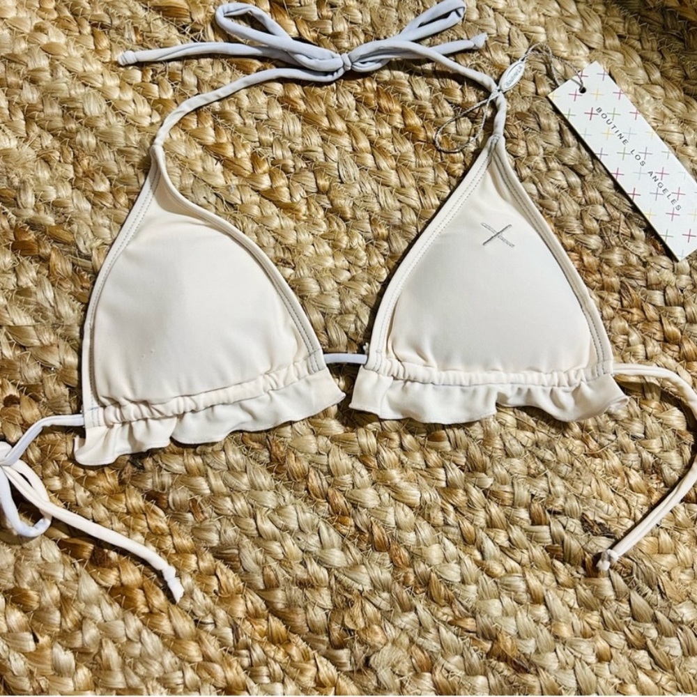 Boutine LA Lavender Beige Fringe Top